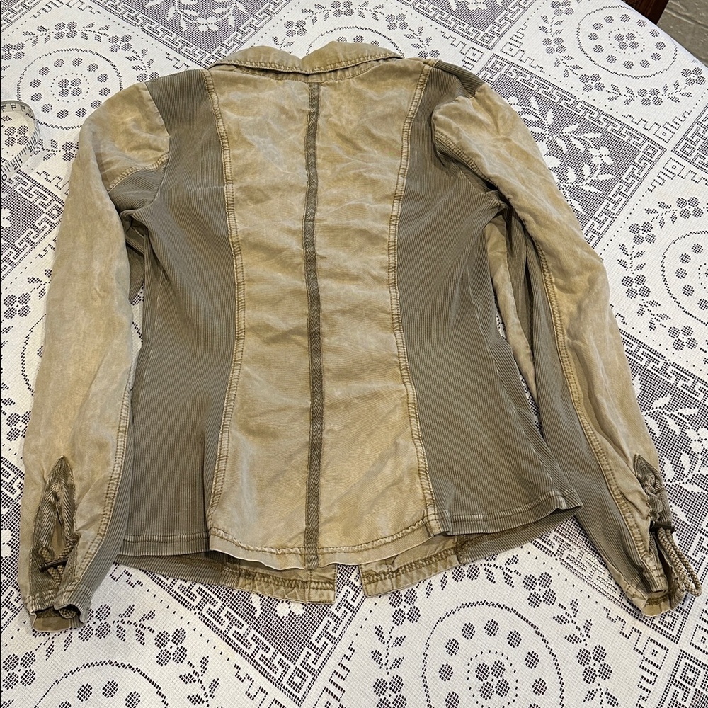 XCVI Tula blazer jacket distress wash linwood Neutral XS - Picture 10 of 10